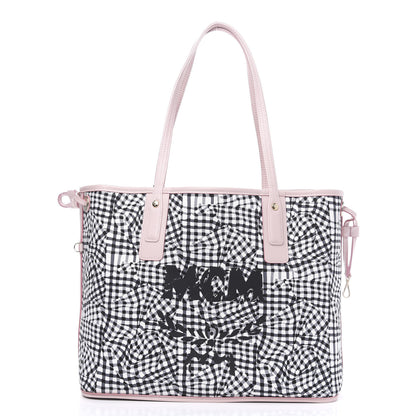 MCM Visetos Medium Liz Reversible Shopper Tote Soft Pink 3 of 13