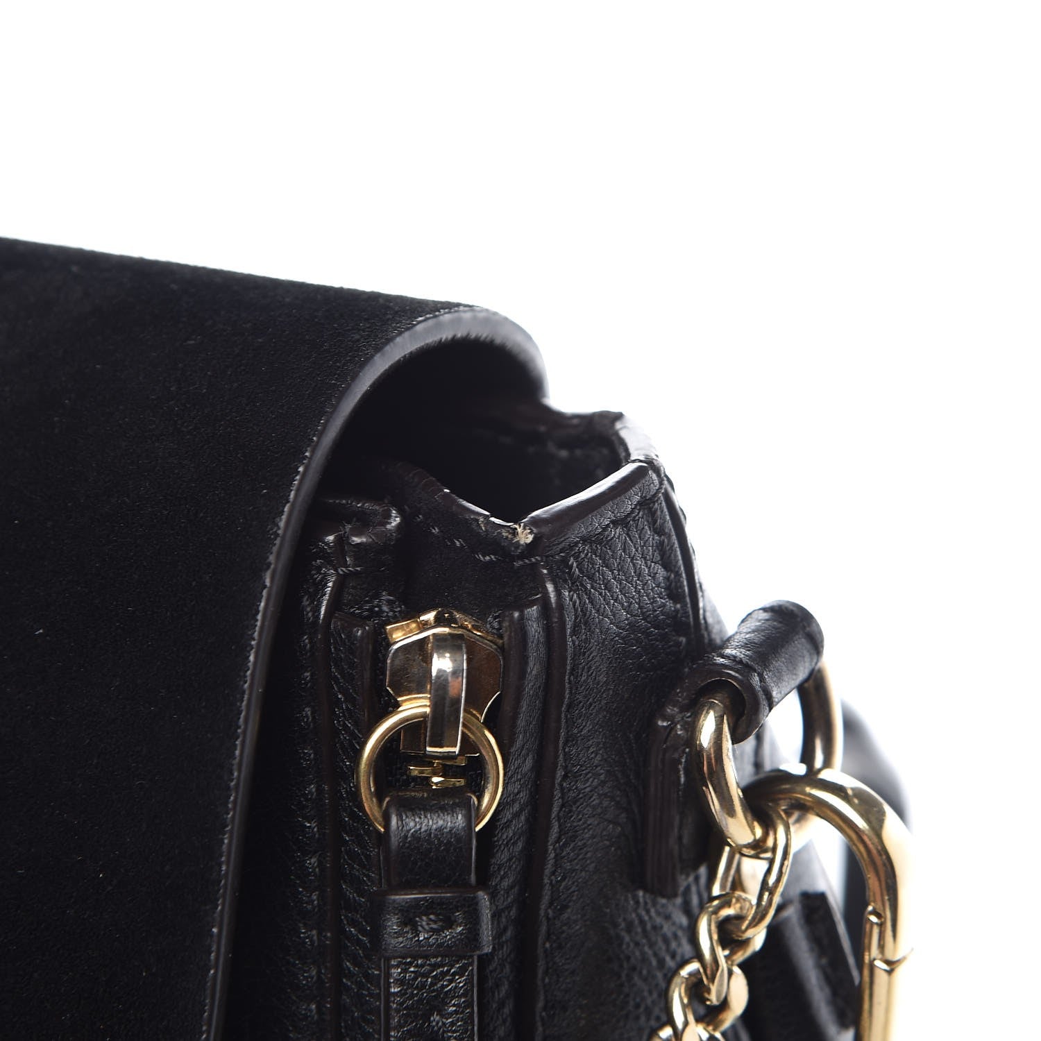 Chloe Suede Calfskin Small Faye Backpack Black 10 of 13