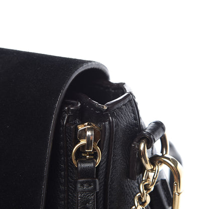 Chloe Suede Calfskin Small Faye Backpack Black 10 of 13