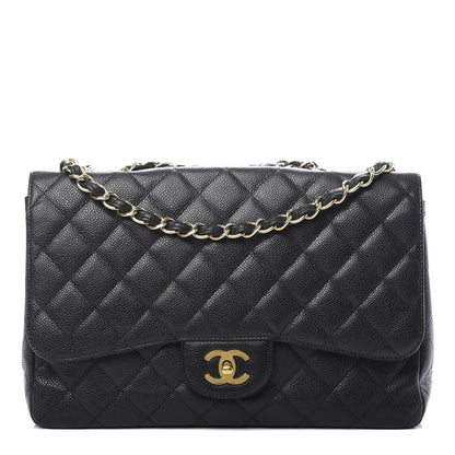Chanel Caviar Quilted Jumbo Single Flap Black 1 of 11