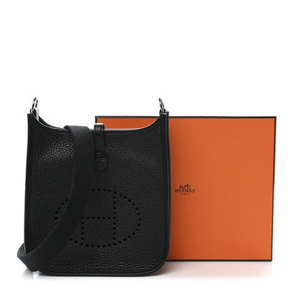 Hermes Taurillon Clemence Evelyne TPM Black 11 of 11