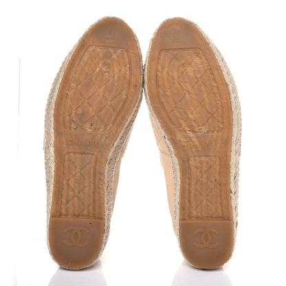 Chanel Lambskin Quilted CC Espadrilles 41 Beige 5 of 21