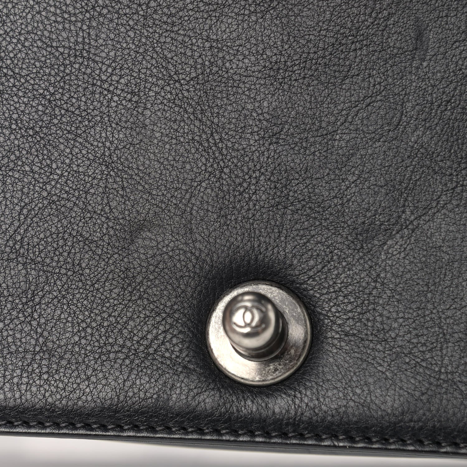 Chanel Calfskin Double Stitch Small Boy Flap Black 12 of 13