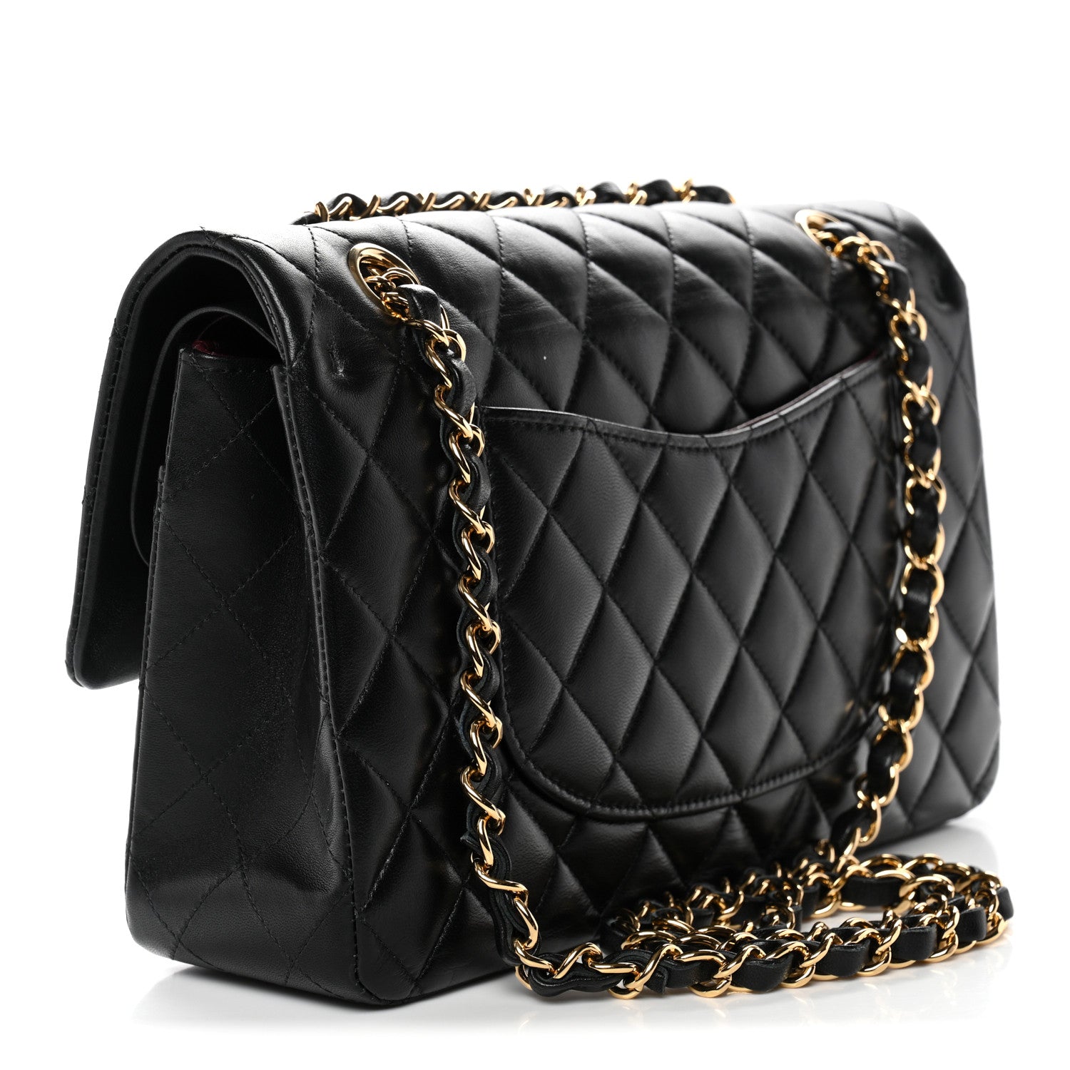 Chanel Lambskin Quilted Medium Double Flap Black 3 of 13
