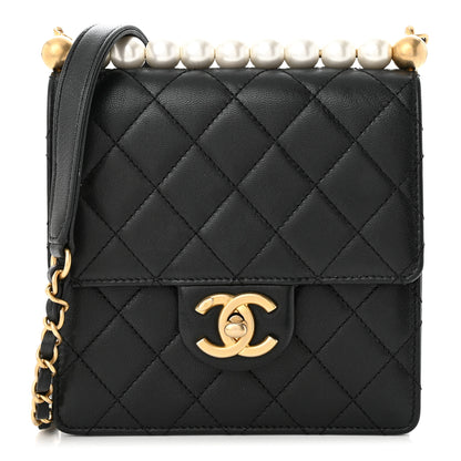 Chanel Lambskin Quilted Chic Pearls Flap Black 1 of 11