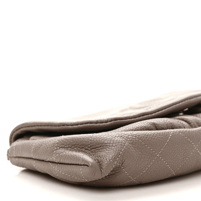 Chanel Caviar Half Moon Wallet On Chain WOC Light Grey 8 of 9