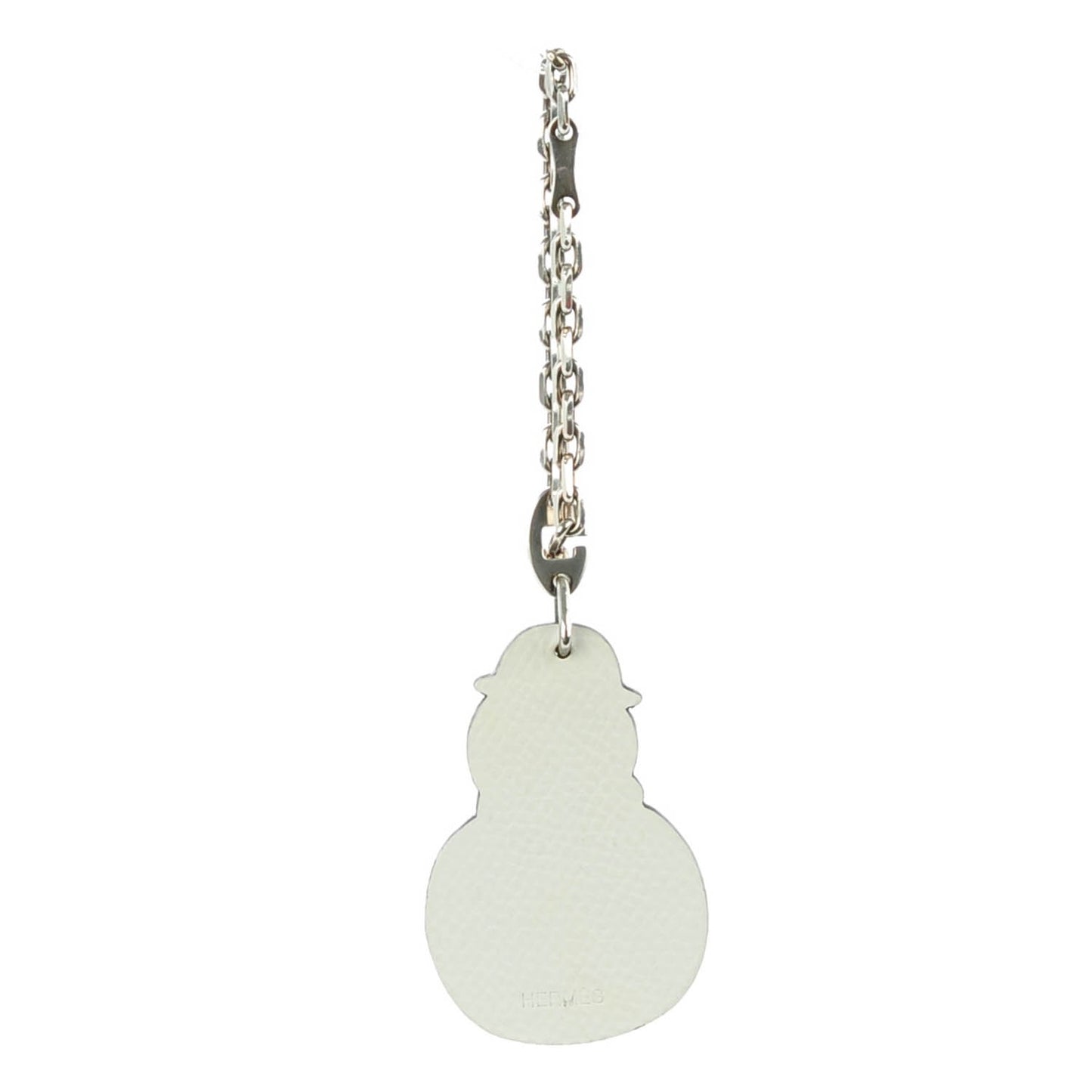 Epsom Snowman Bag Charm White