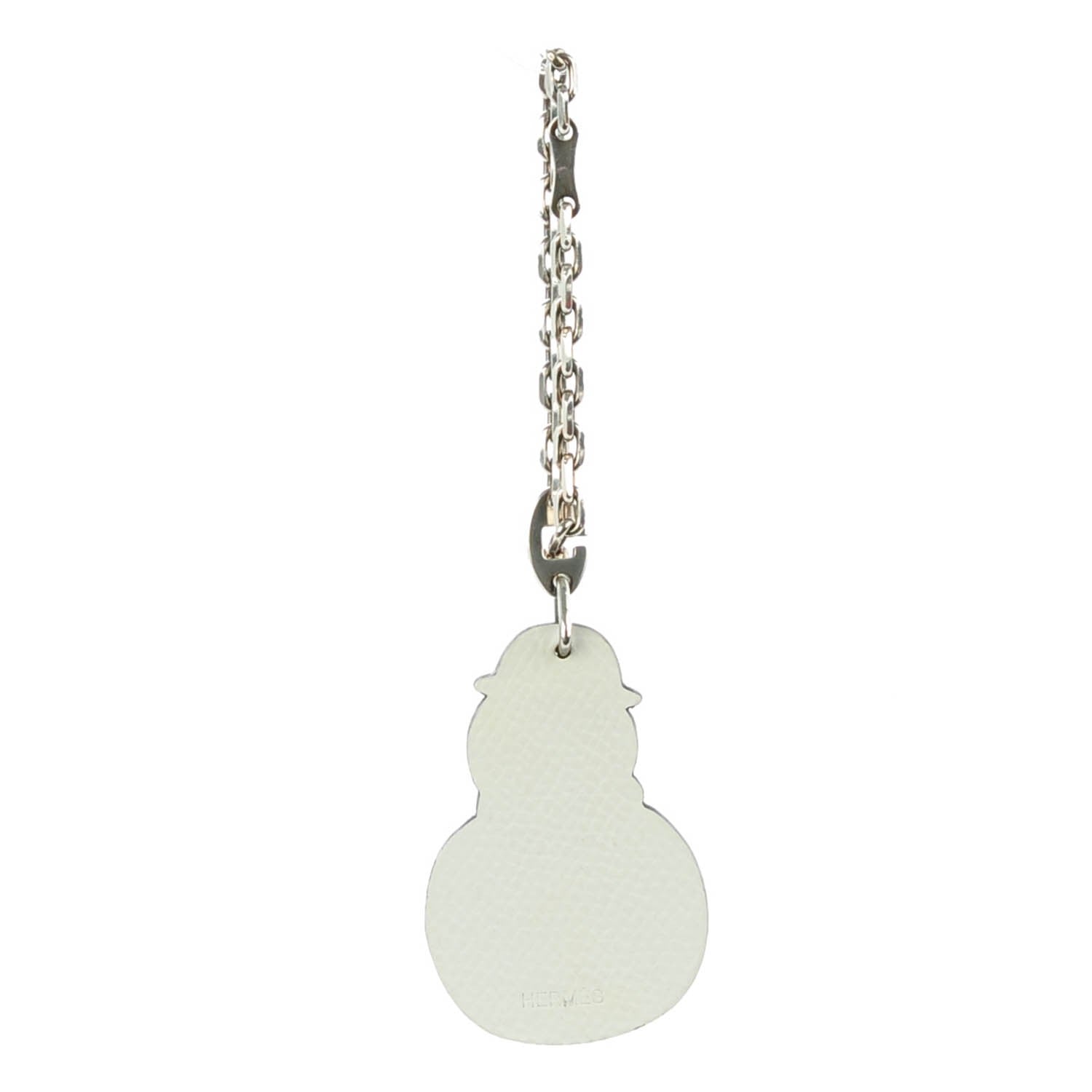 Hermes Epsom Snowman Bag Charm White 3 of 7