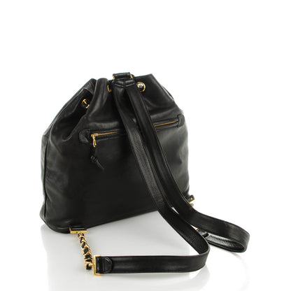 Chanel Lambskin CC Drawstring Backpack Black 3 of 9