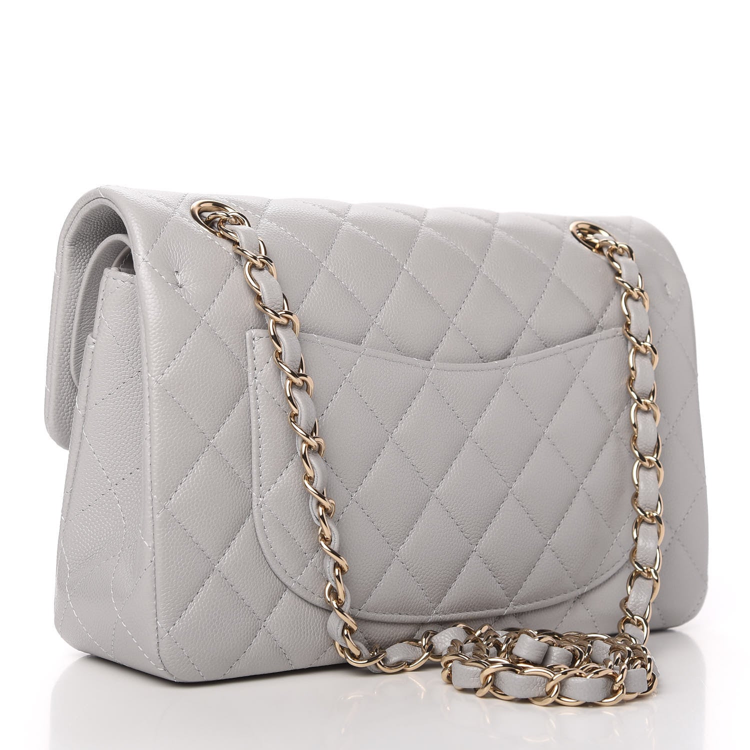 Chanel Caviar Quilted Small Double Flap Grey 3 of 11