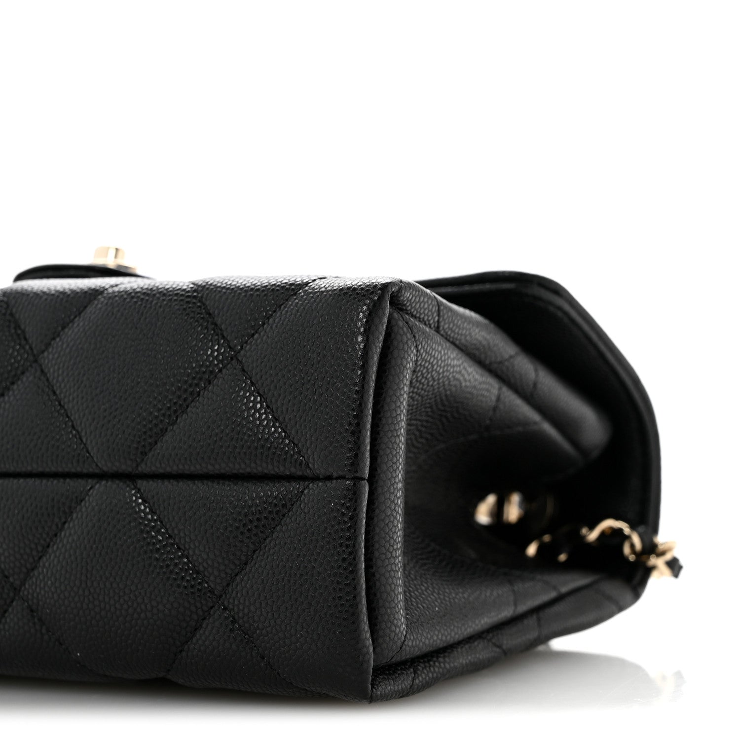 Chanel Caviar Quilted Retro Mini Twist Top Handle Clutch Flap Black 11 of 12