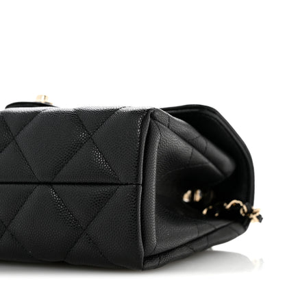 Chanel Caviar Quilted Retro Mini Twist Top Handle Clutch Flap Black 11 of 12
