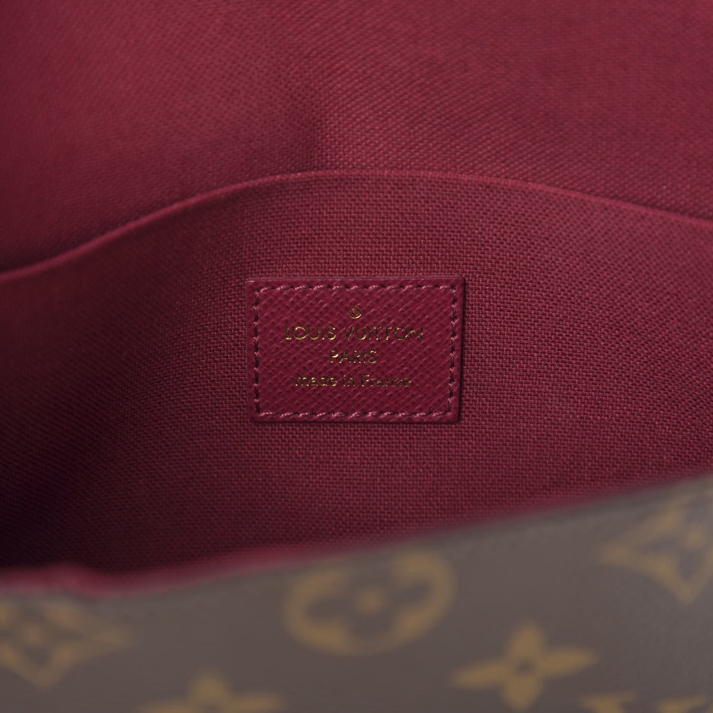 Monogram Pochette Felicie Chain Wallet Fuchsia