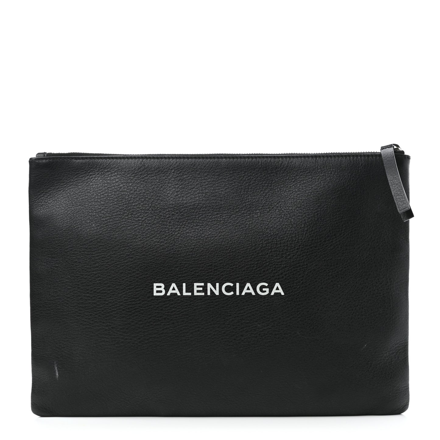Calfskin Logo Everyday Second Bag Black White