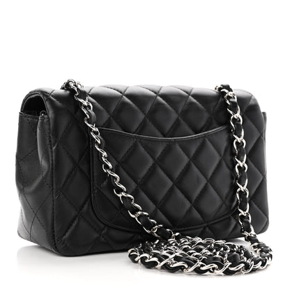 Chanel Lambskin Quilted Mini Rectangular Flap Black 3 of 10