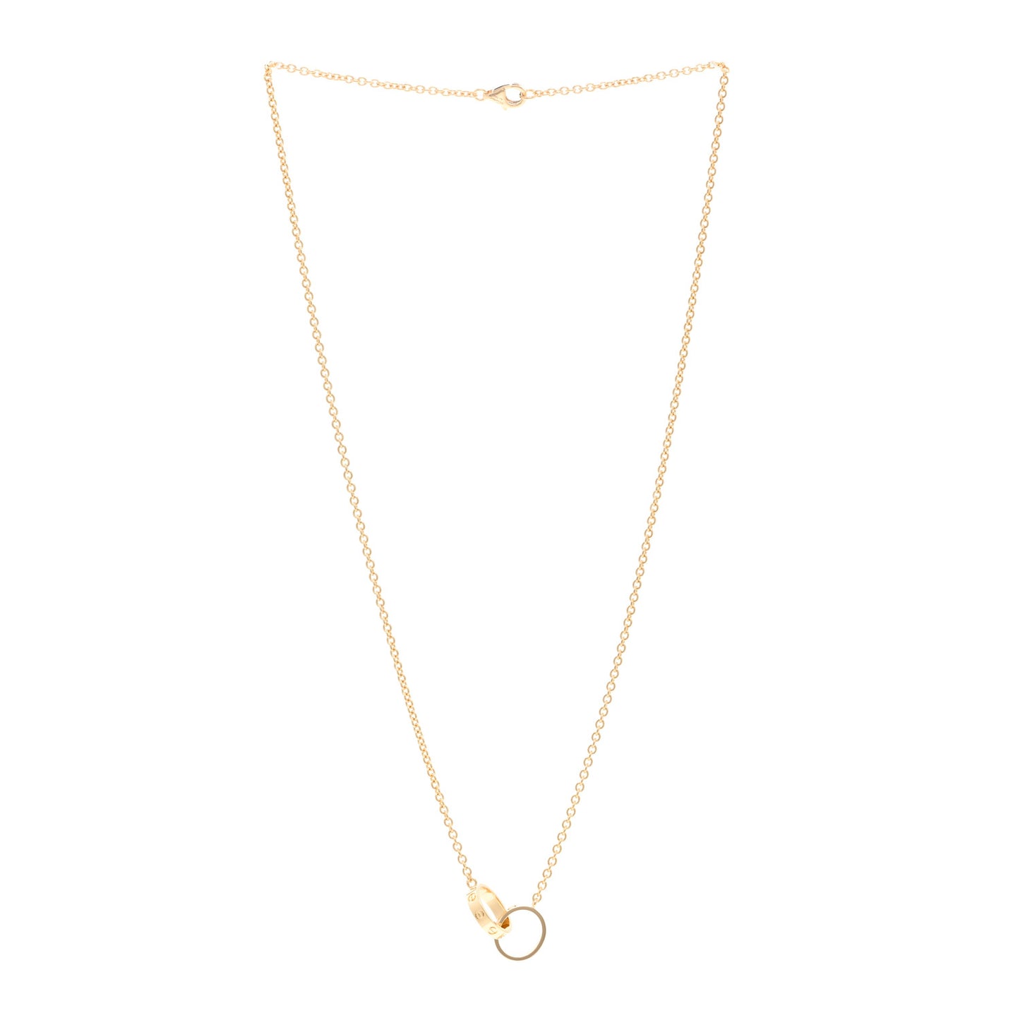 18K Yellow Gold Interlocking LOVE Necklace