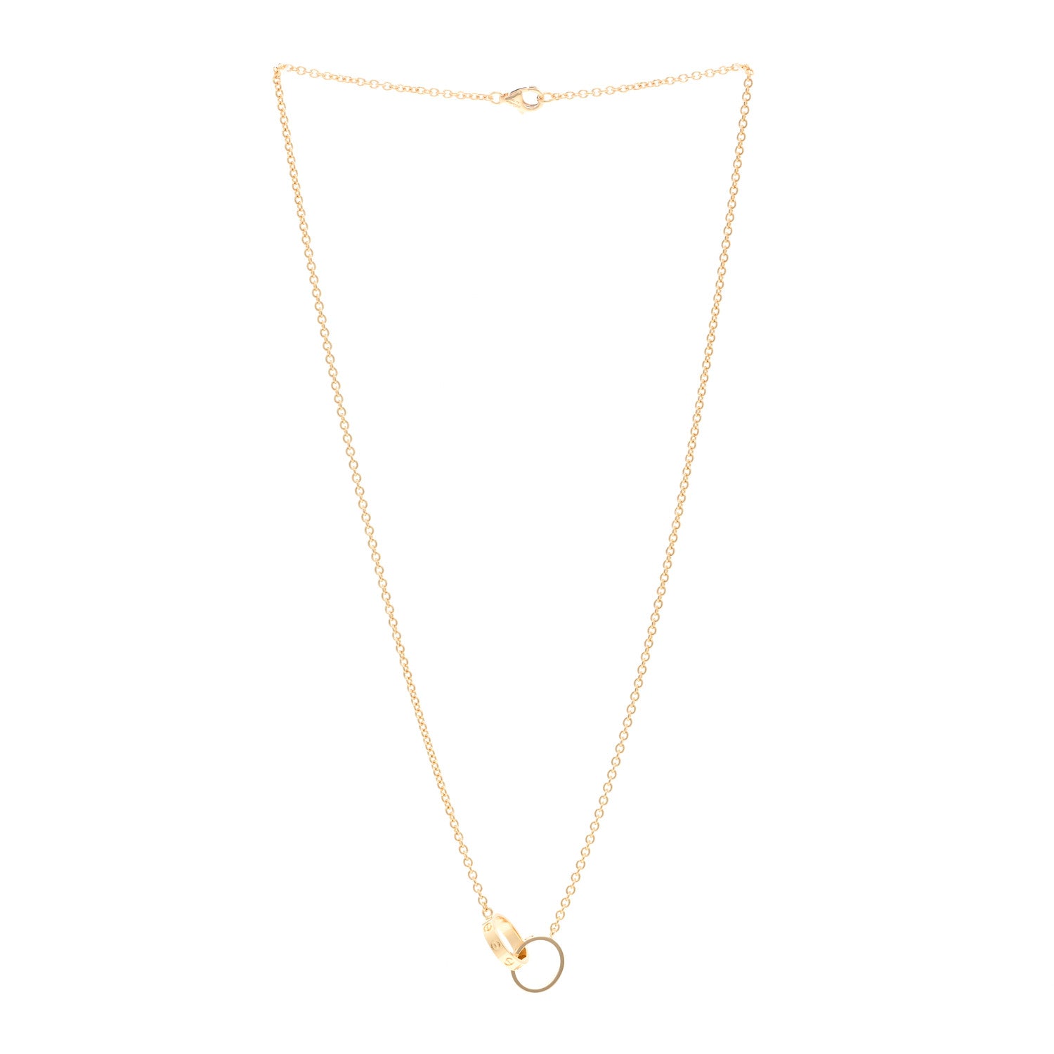 Cartier 18K Yellow Gold Interlocking LOVE Necklace 3 of 5