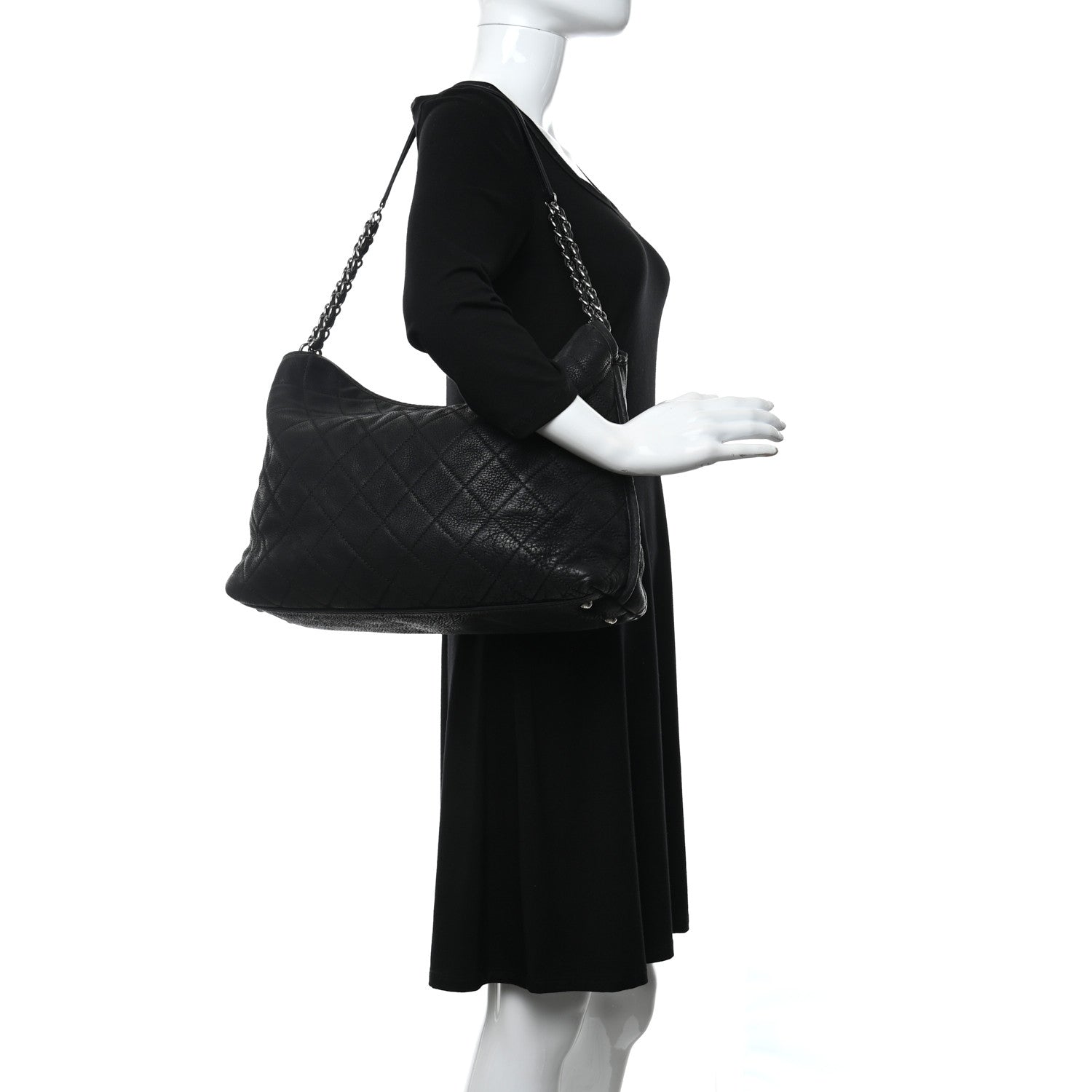 Chanel Nubuck Hobo Black 3 of 14