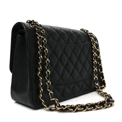 Chanel Caviar Quilted Jumbo Double Flap Black 3 of 8