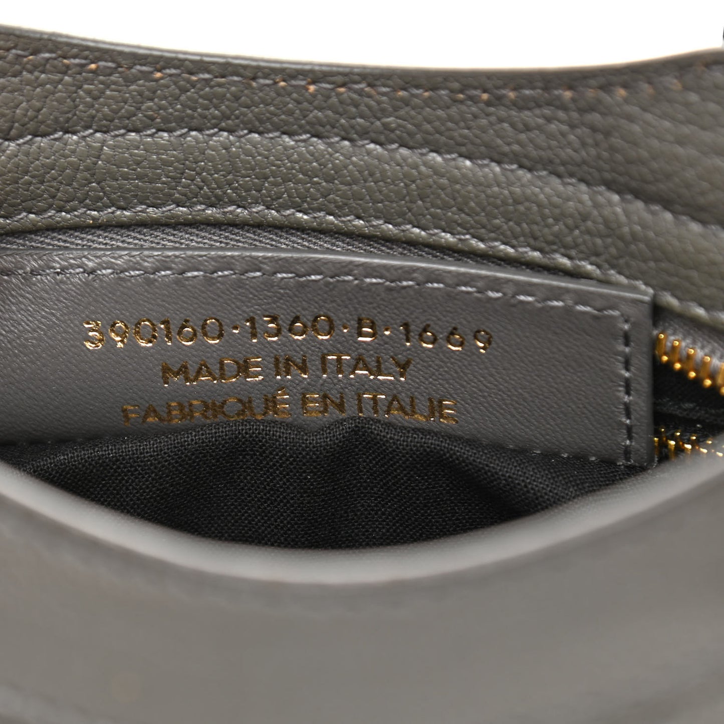 Chevre Gold Metallic Edge Hardware Mini City Gris Acier