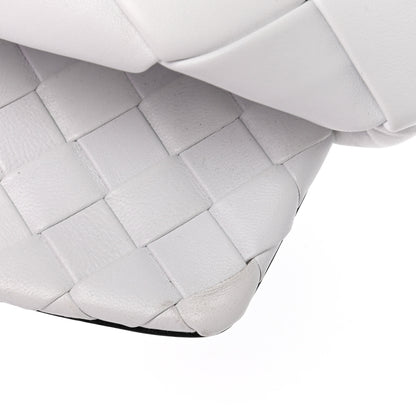 Bottega Veneta Nappa Maxi Intrecciato Lido Flat Sandals 38 Optic White 10 of 11