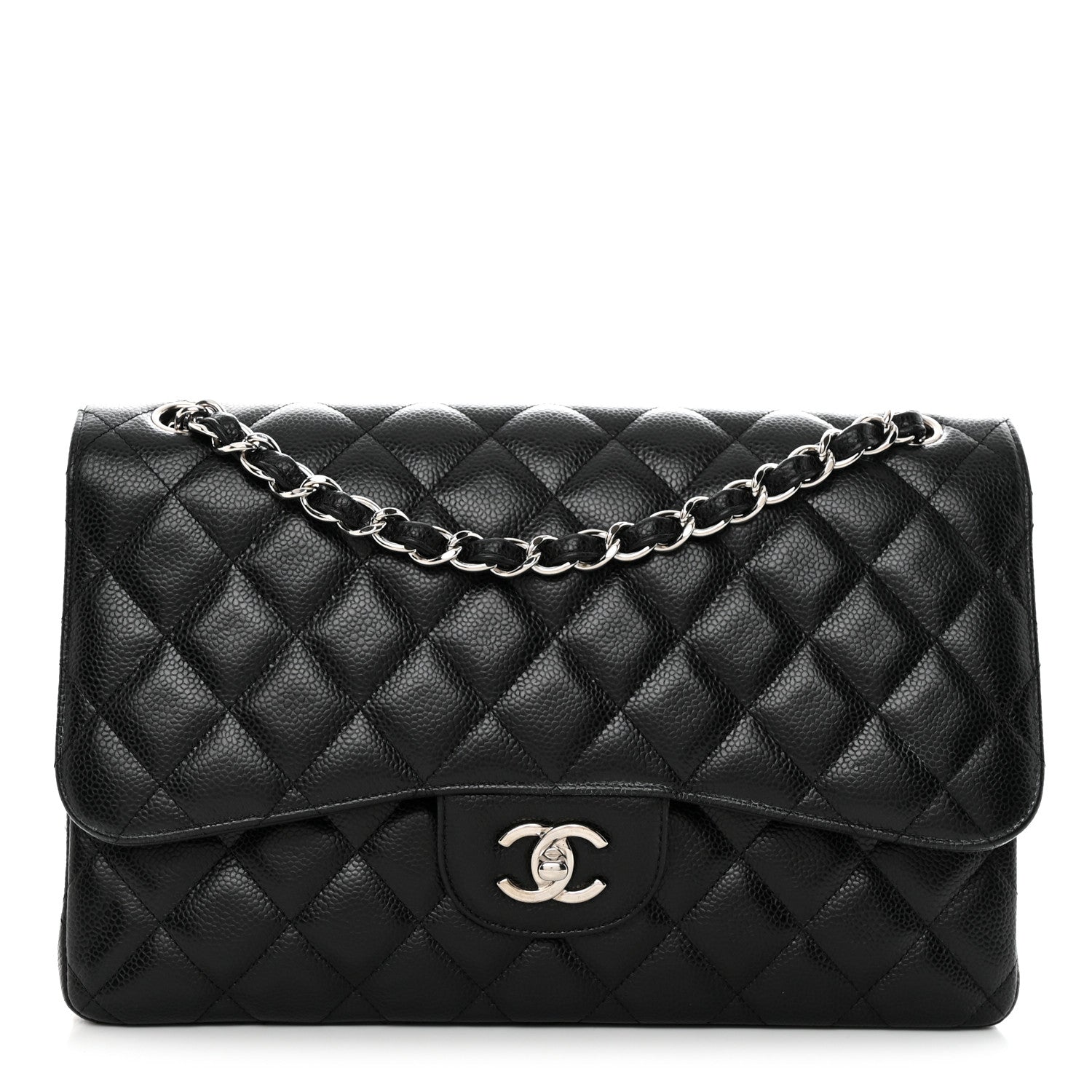 Chanel Caviar Quilted Jumbo Double Flap Black 1 of 15