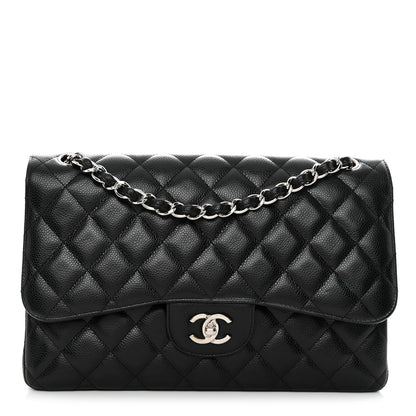 Chanel Caviar Quilted Jumbo Double Flap Black 1 of 15
