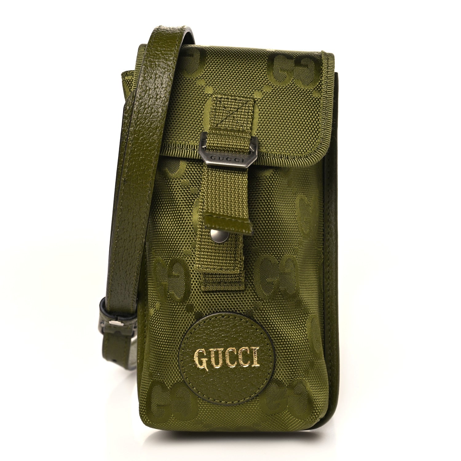 Gucci Econyl Nylon Monogram Off The Grid Mini Shoulder Bag Juniper Green 1 of 8