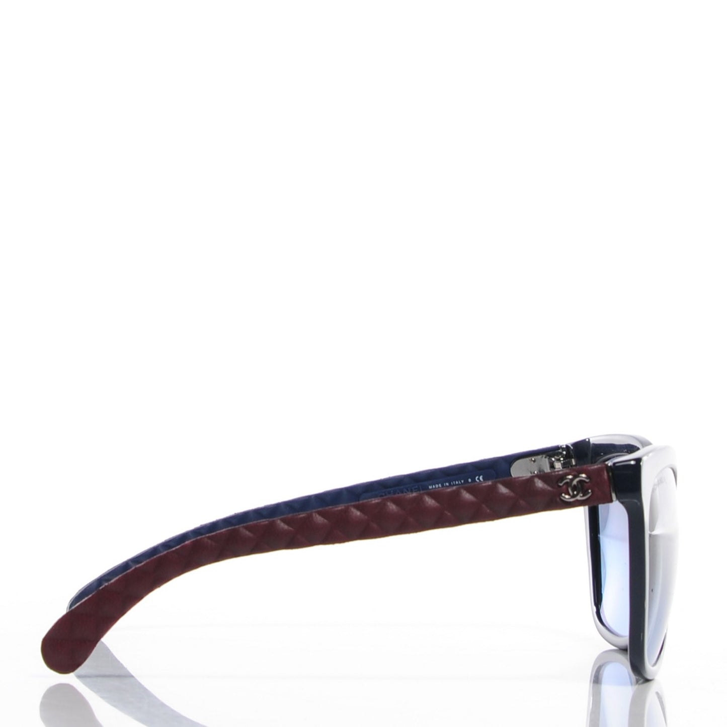 Quilted Bi-Color Sunglasses 5288-Q Blue Burgundy