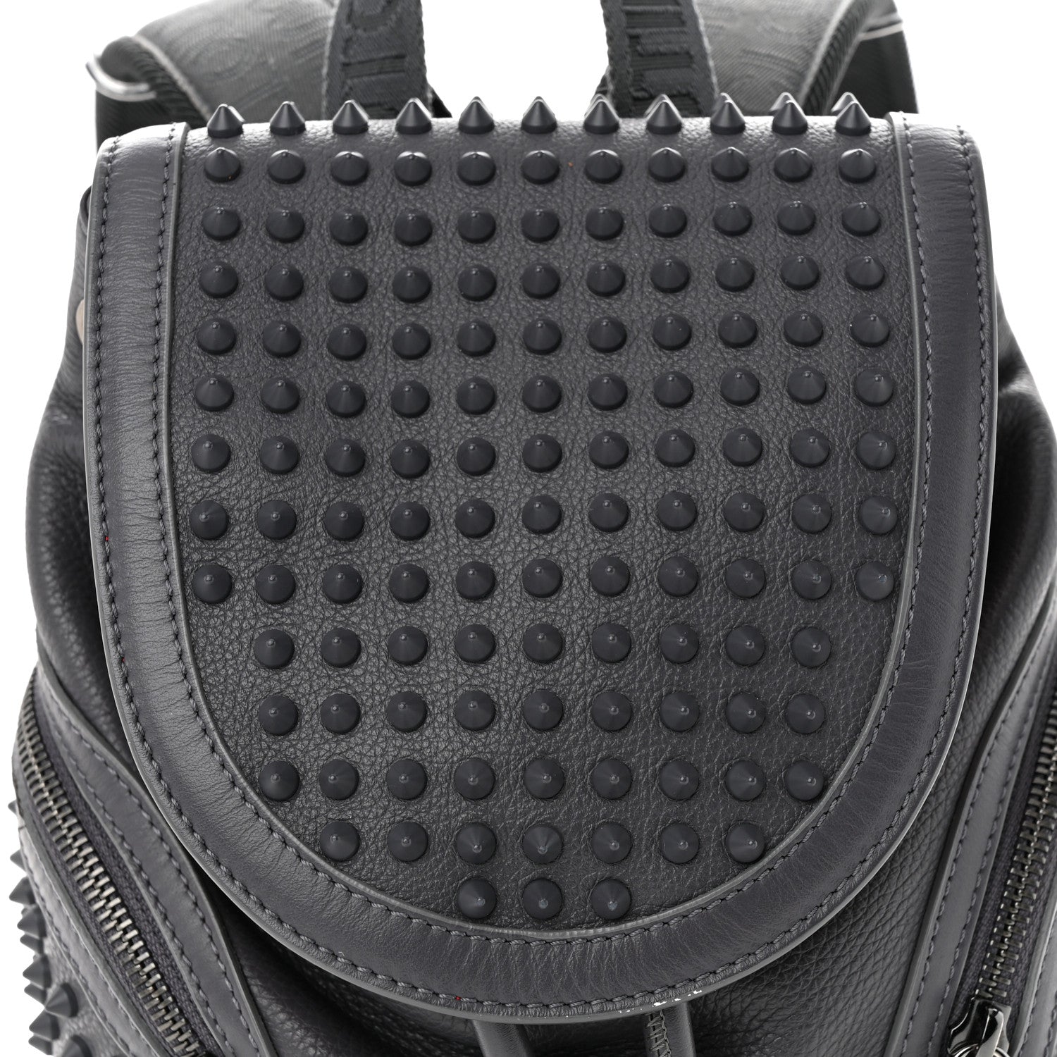 Christian Louboutin Calfskin Spiked Small Explorafunk Backpack Grey 8 of 14