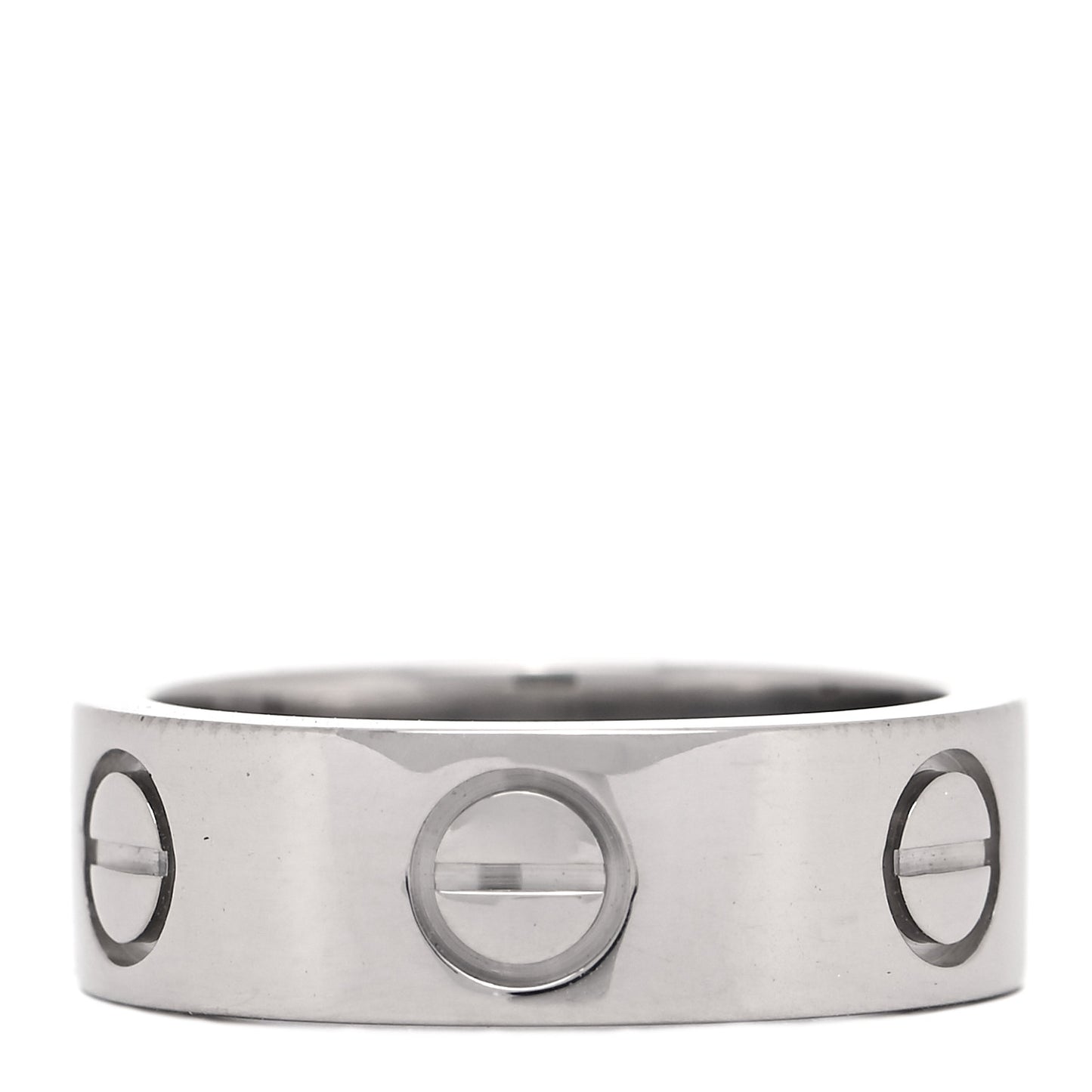 18K White Gold 5.5mm LOVE Ring 46 3.75