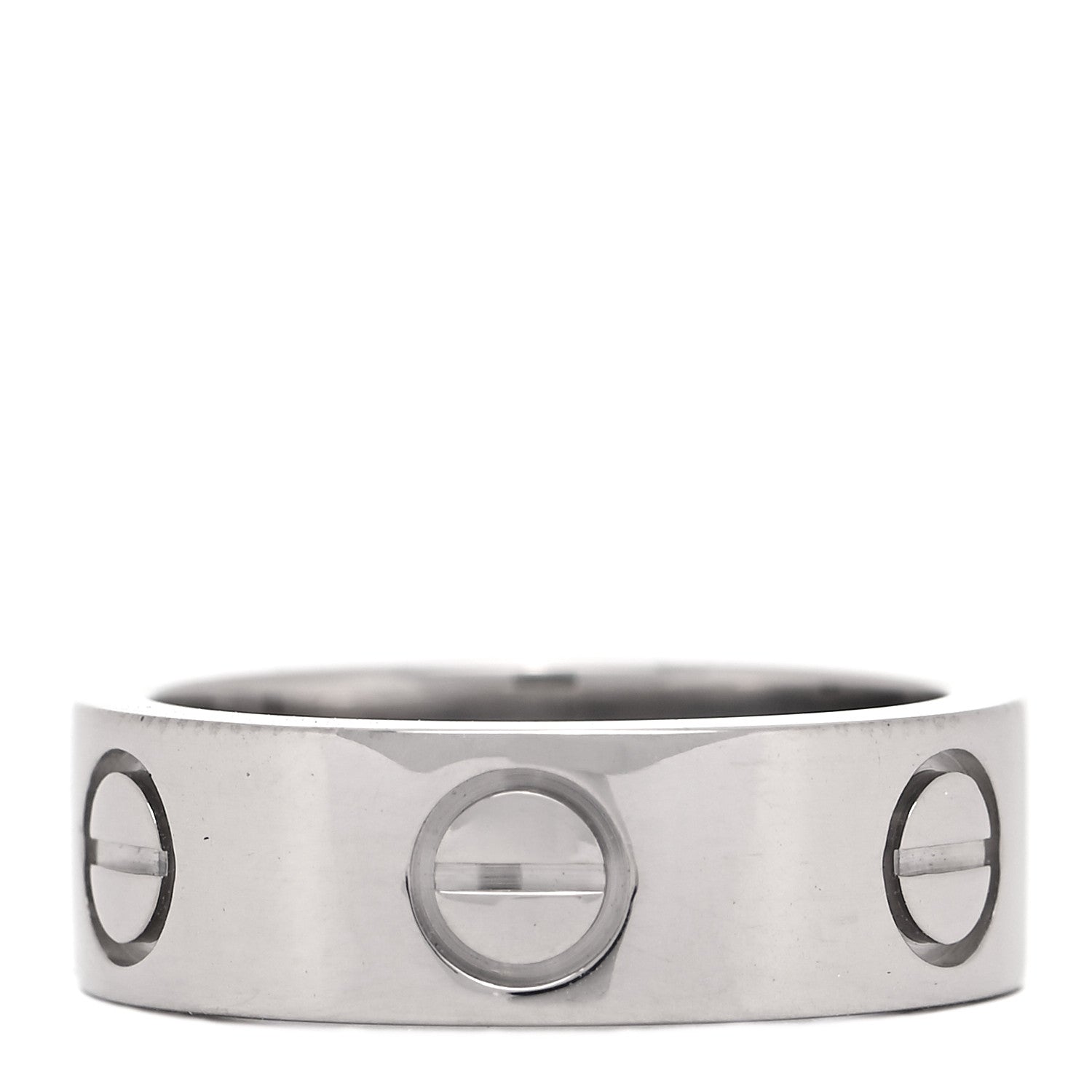 Cartier 18K White Gold 5.5mm LOVE Ring 46 3.75 2 of 8
