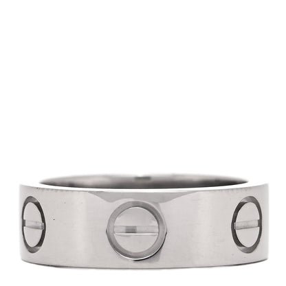 Cartier 18K White Gold 5.5mm LOVE Ring 46 3.75 2 of 8