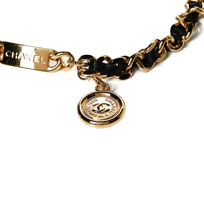 Chanel Lambskin Chain 31 Rue Cambon Medallion Belt Gold Black 3 of 5