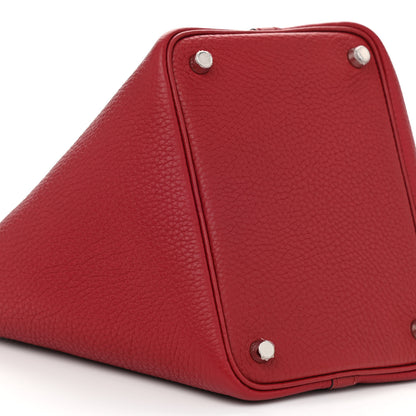 Hermes Taurillon Clemence Picotin Lock 18 PM Rouge Grenat 8 of 11