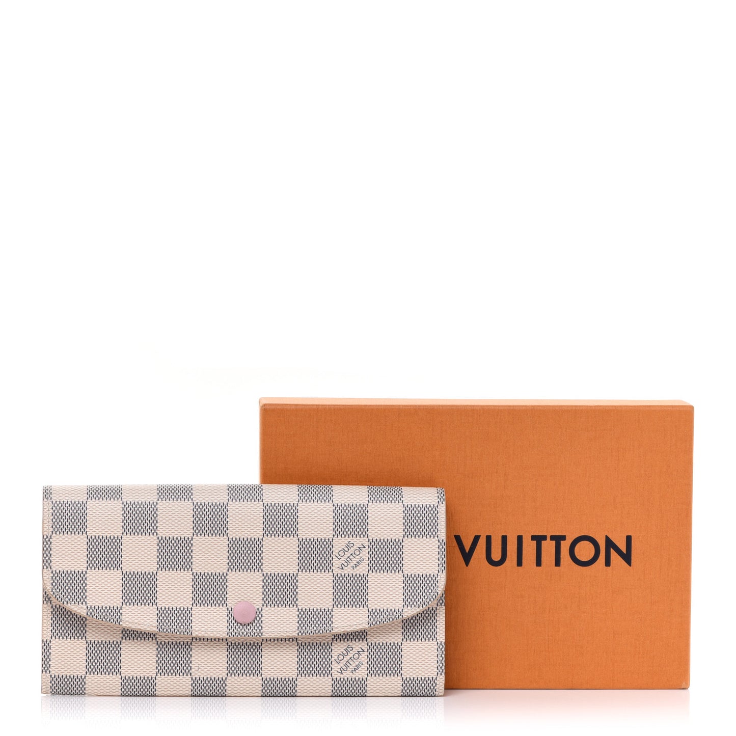 Damier Azur Emilie Wallet Rose Ballerine