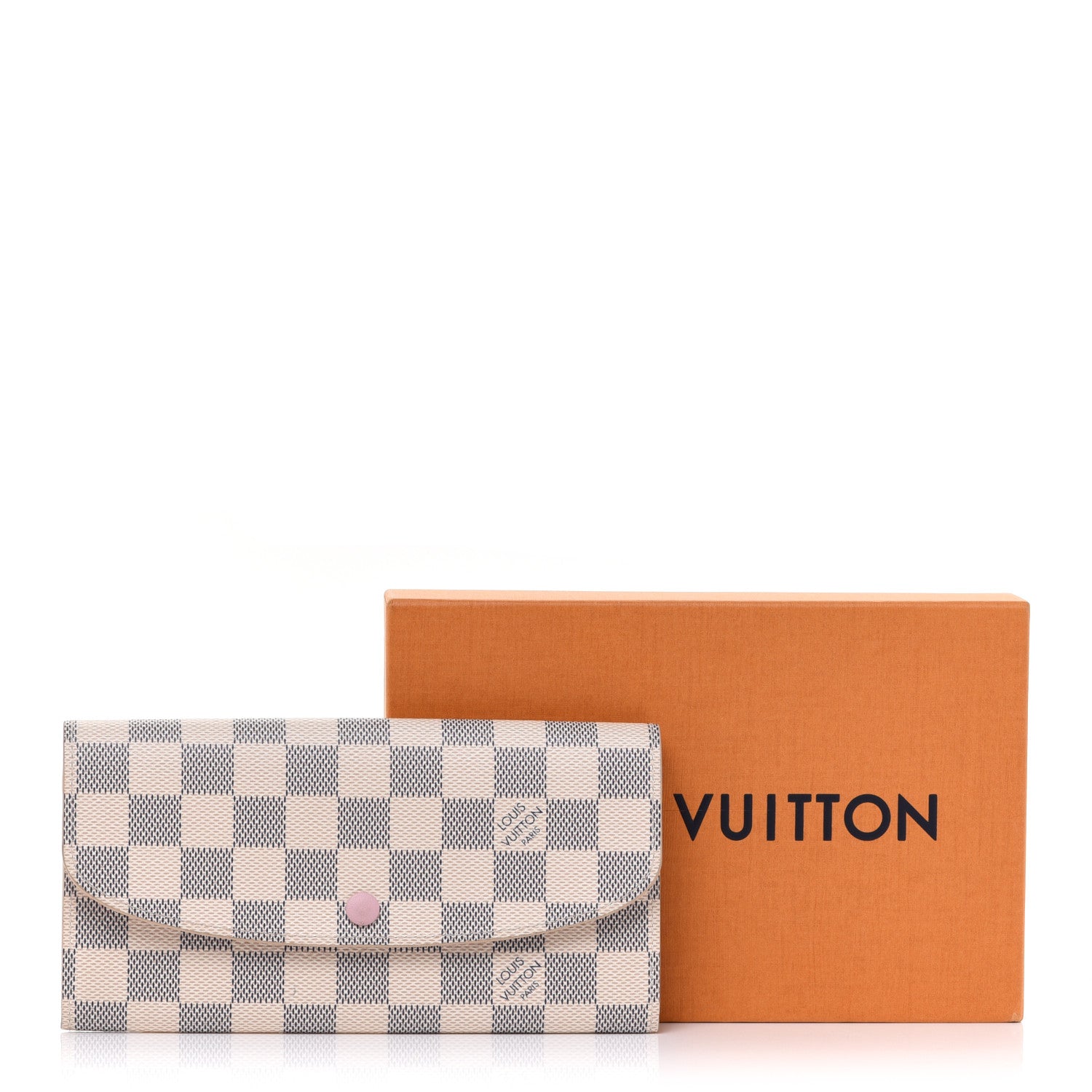 Louis Vuitton Damier Azur Emilie Wallet Rose Ballerine 7 of 7