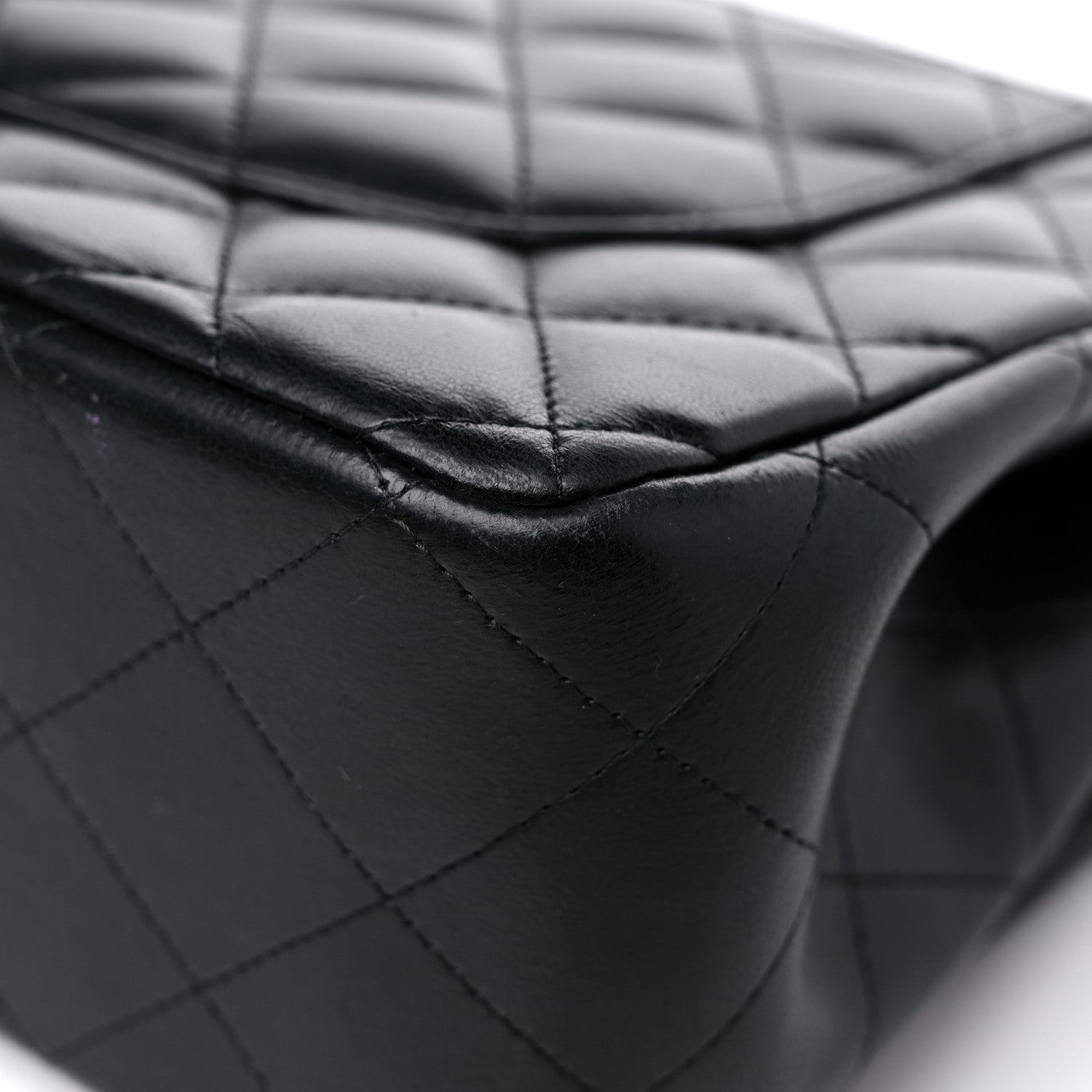 Chanel Lambskin Quilted Jumbo Double Flap Black 11 of 17