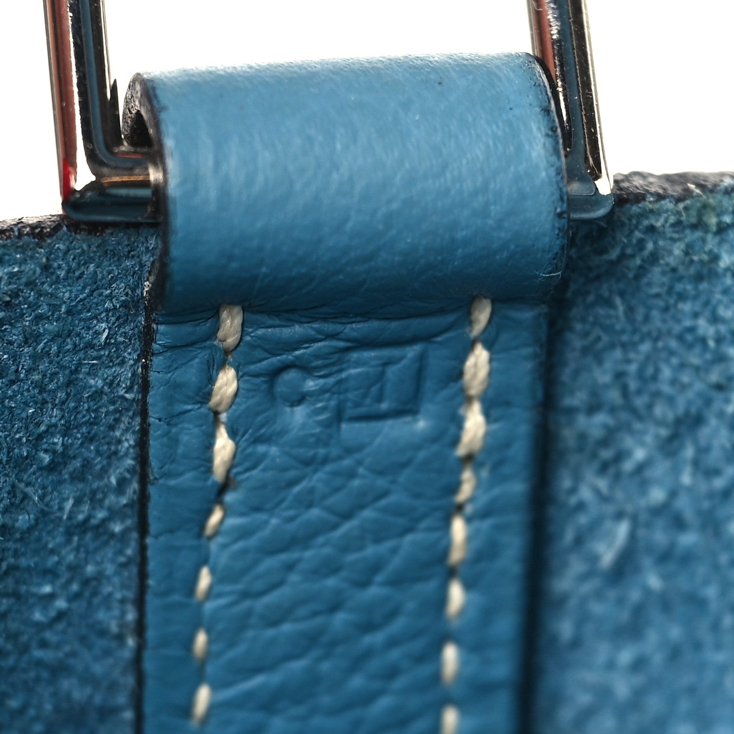 Hermes Taurillon Clemence Picotin 22 MM Blue Jean 7 of 9