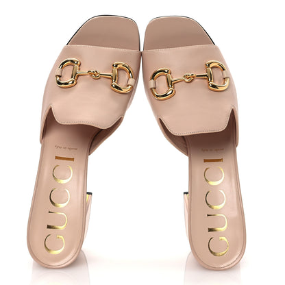 Gucci Nappa Horsebit 75mm Slide Sandals 41.5 Skin Rose 2 of 12