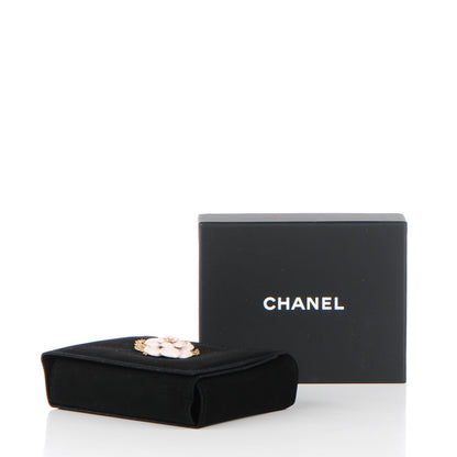 Chanel Enamel CC Camellia Pendant Necklace Gold 2 of 4