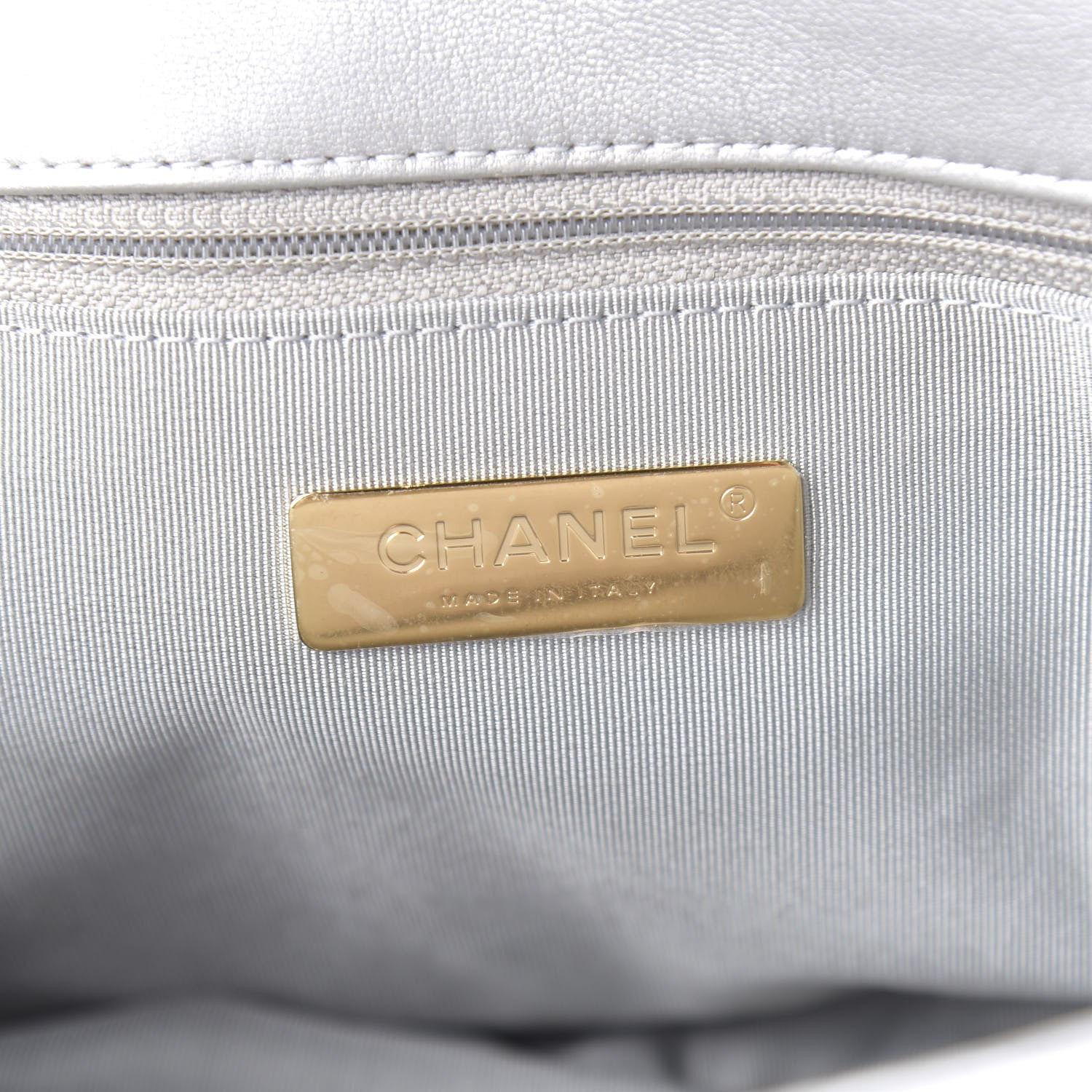 Chanel Metallic Goatskin Quilted Large 19 Flap Silver 6 of 11