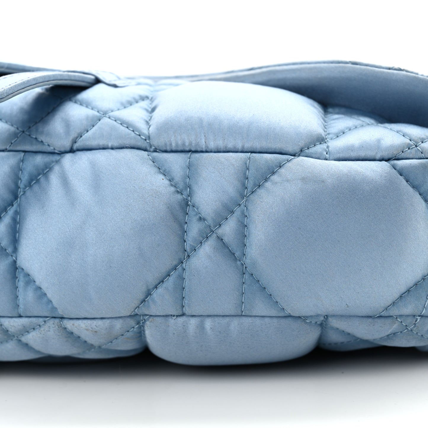 X ERL Satin Cannage Micro Venice Saddle Bag Blue