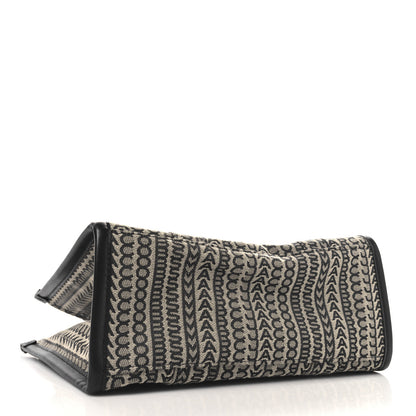 Marc Jacobs Cotton Jacquard Monogram Medium The Traveler Tote Bag Beige Multicolor 4 of 9