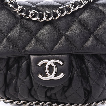 Chanel Washed Lambskin Quilted Mini Chain Around Flap Black 10 of 13