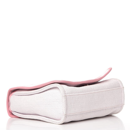 Chanel Woven Straw Raffia Small Deauville Messenger Light Pink 4 of 7
