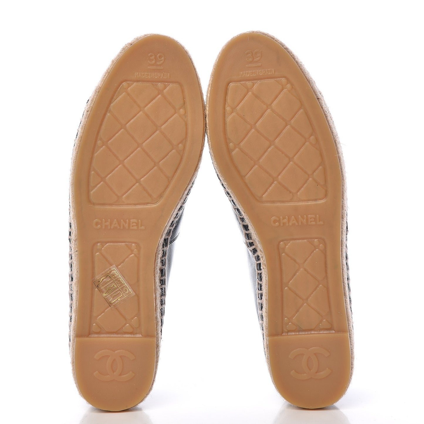 Lambskin CC Espadrilles 39 Black