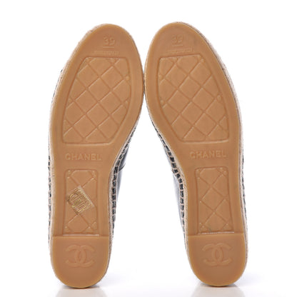 Chanel Lambskin CC Espadrilles 39 Black 5 of 12