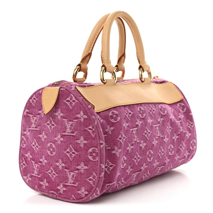 Louis Vuitton Monogram Denim Neo Speedy Fuchsia 3 of 10
