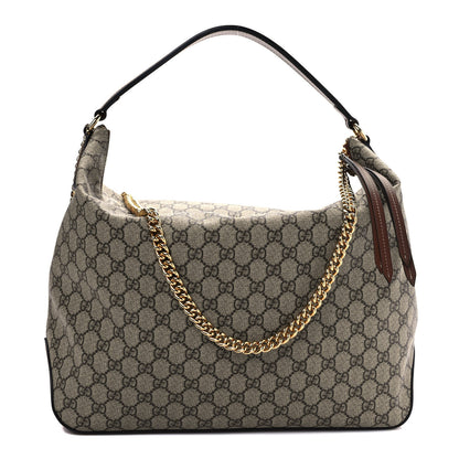 Gucci GG Supreme Monogram Large Linea A Hobo Light Brown 1 of 9